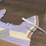 Stylish Lavender and Tan Women's Casual Top Purple Size M Photo 4