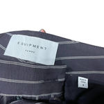Equipment  Warsaw Wool-blend Trouser In‎ Black Pinstripe Size 4 Photo 9