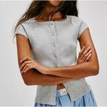 Free People NWT Intimately Most Wanted Cardigan Ribbed Tee Photo 6