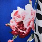 Monteau New NWT Los Angeles Royal blue small S floral Spaghetti straps roses Photo 4