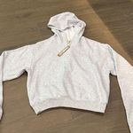 SKIMS NWT COTTON FLEECE SHRUNKEN HOODIE | LIGHT HEATHER GREY Photo 0