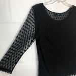 Xxi Polka Dot Mesh Black Top Size Small Whimsigoth Fairygoth Witchy Gothcore Photo 4