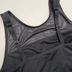 Lands' End Tankini Swim Top Illusion Shelf Bra Light Padded Slimming Tech Black Photo 4