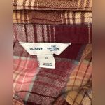 Old Navy  Burgundy and Pink Plaid Shirt 100% Cotton Photo 4