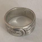 Signed Bear Ring Silver Photo 1