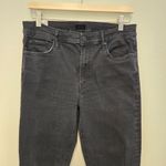 Mother The Midrise Dazzler Ankke Step Fray Size 31 Not Guilty Wash Black Photo 4