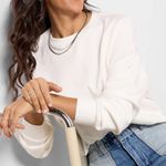 Spanx AirEssentials Crew Neck Pullover Sweatshirt Powder Large Photo 0