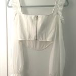 Missguided White Cropped Corset Top  Photo 6