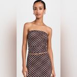 RESA Bonnie Brown Patterned SET Tube Strapless Top and Skirt Medium Photo 1