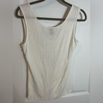 Aziz VTG Y2K Sleeveless Colorful Beaded Fabric Rosettes Beige Spandex Tank Top L Pink Size L Photo 5