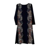 Maeve / Anthropologie Eria Navy Blue Boho Lined Sweater Midi Dress, Size XS Photo 8