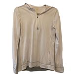 ALO Womens Size Medium White 1/4 Zip Athletic Activewear Pullover Hoodie Jacket Photo 0