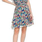Shoshanna Venezia colorful floral cinch waist Mini Dress size 4 ladies festival Photo 0