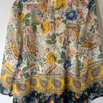 Anthropologie Figueroa & Flower Border Print Boho 3/4 Sleeve Blouse Womens boho floral size L Photo 11