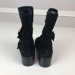 Stuart Weitzman  Britain Buckle Suede Boot 9.5 blk Photo 6