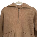 Madewell  Women Sz S Glenbrook Half Zip Pullover Sweater Brown Merino Wool Blend Photo 1