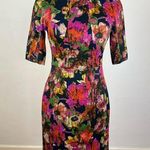 Erdem Floral 3/4 Sleeve Midi Dress Pink Size 8 Photo 0