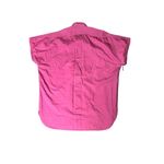Max Mara  Fuchsia/Pink Poplin Oversized Women size Medium Blouse Made in Italy Photo 4
