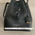 Kenneth Cole  Vintage Black Perforated Drawstring Bucket Bag Shoulder Purse Photo 2