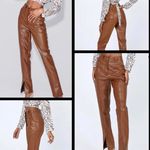 Princess Polly PU brown leather pants Photo 1