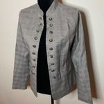 Blazer Open Glen Check Grey Plaid Marching Band Style Size Small Photo 2