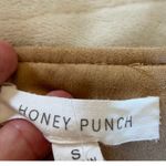 Honey Punch Faux Suede Nude Fitted Pocketed Mini Skirt Photo 5