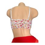 Victoria’s Secret PINK smallwhite lace bralette with a colorful floral pattern White Photo 5