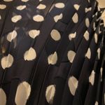 Adrianna Papell Gorgeous Navy and White Polka Dot Tea Dress with pleated skirt. Photo 5