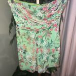 Jay Godfrey  Lydia Green Floral Printed Chiffon Romper Size 6 Photo 3