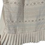 Jessica Howard Linen Pale Pink Beaded Pleated Trim Button Down Shirt Women Sz 16 Photo 3