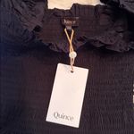 Quince NWT Smocked Midi Dress Black Women's Size XS (100% Organic Cotton) Photo 7