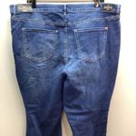 Nanette Lepore Size 20W Dark Blue Flare Women's Jeans W/Floral Embroidery. New Photo 5