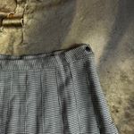American Vintage Black And White Houndstooth Pleated Knee Length Skirt Size M Photo 2