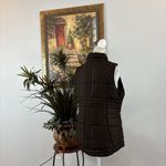 Faded Glory  Women Vest Brown Quilted Lining Vest Size S (4-6) Full Zipper Photo 4