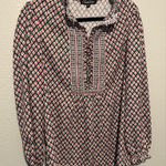 Chadwick's  Pink and Black Patterned Blouse Photo 0