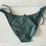 J.Crew NWT Teal Ribbed Curved Waist Cheeky String Bikini Bottom Photo 2