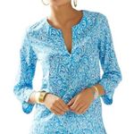 Lilly Pulitzer Aqua Swirl Tunic Top Photo 0