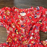 Anthropologie Somerset Maxi Dress XXSP Red Geometric Poplin Cottagecore Photo 7