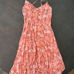 Petal and Pup  coral floral midi dress with spaghetti straps, size 6 Photo 0