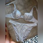 Silver Glitter Bikini Set Size M Photo 3