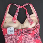 Isabel Maternity Swimsuit One Piece Size Medium Pink Floral Halter Neck NWT Photo 2