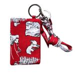 Vera Bradley Zip ID and Lanyard Beary Merry Red Photo 0