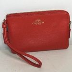 Coach Orange Leather Wristlet Photo 0