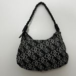 XOXO  Y2K‎ Black & Gray Logo Hobo Bag Purse Braided Handle Small Shoulder Bag Photo 1