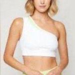 FourLaps Solo Sports Bra New With Tags One Shoulder Bras White Size M Photo 1