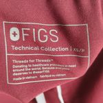 FIGS Burgundy Yola Skinny Scrub Pants Pull-On Cargo Pockets Women's Petite XS Photo 3