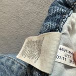 American Eagle  Denim Jean Shorts Womens 4 Blue Distressed Paint Splatter Cut Off Photo 5