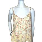Hippie Rose  Juniors’ Womens Floral Print Yellow Tank Top Medium Photo 1