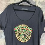 COOGI Women’s Plus 3X Graphic Tee Black Chain Logo Cotton Stretch T-Shirt Y2K Photo 1