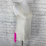 EXPRESS women XS dream weight cotton tank top w/back sheer light grey/pink Photo 1